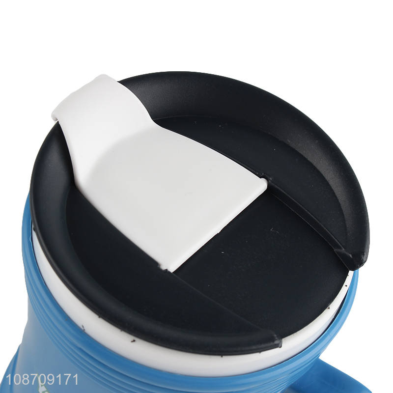 High quality double walled plastic drinking cup with leakproof lid