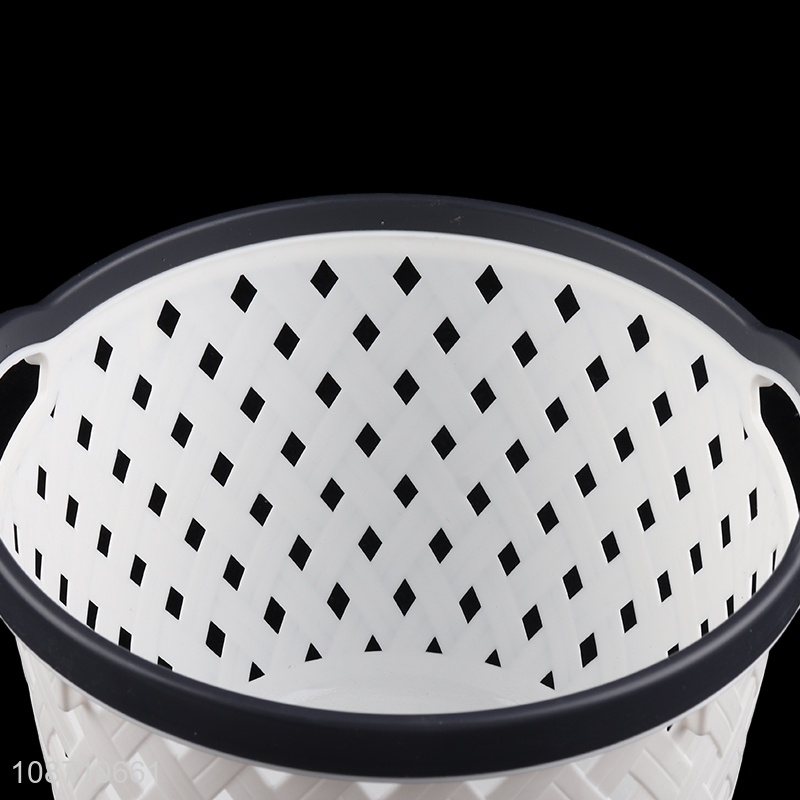 New product round stackable plastic storage basket home desktop organizer