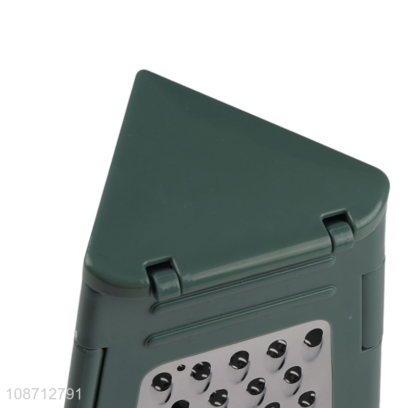 Yiwu market folding stainless steel 3sides vegetable grater for kitchen gadget