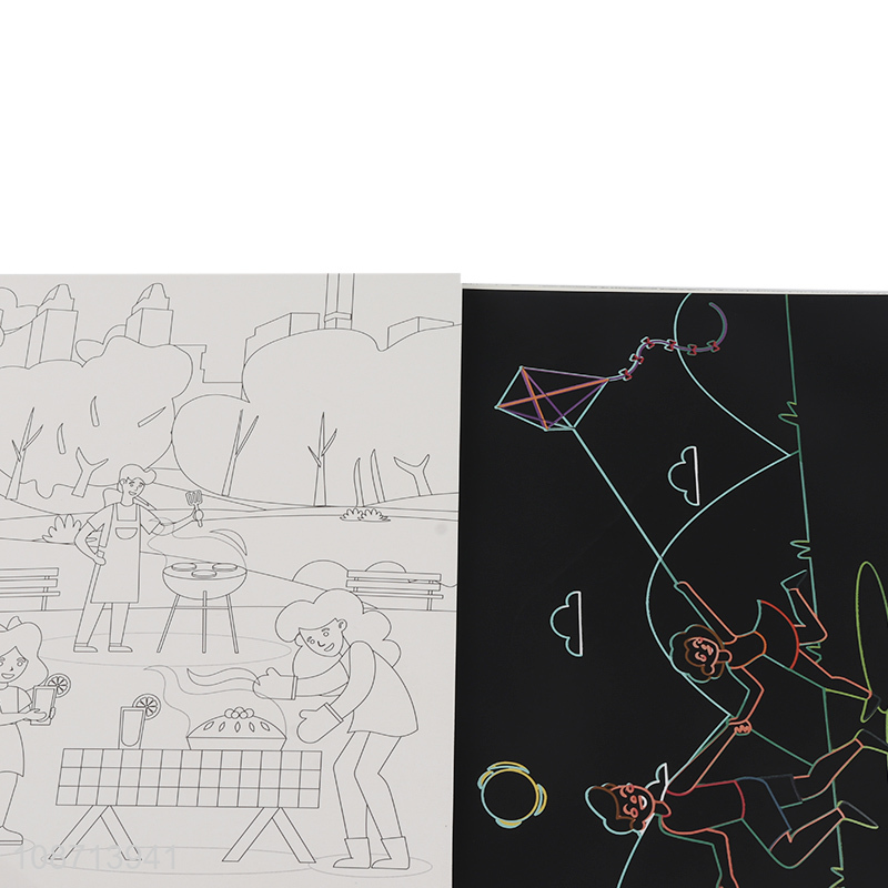 Hot items children diy painting toys scratch art card art paper for sale