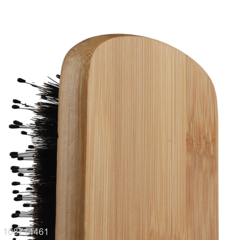 Custom logo bamboo massage hairbrush air cushion bristle comb