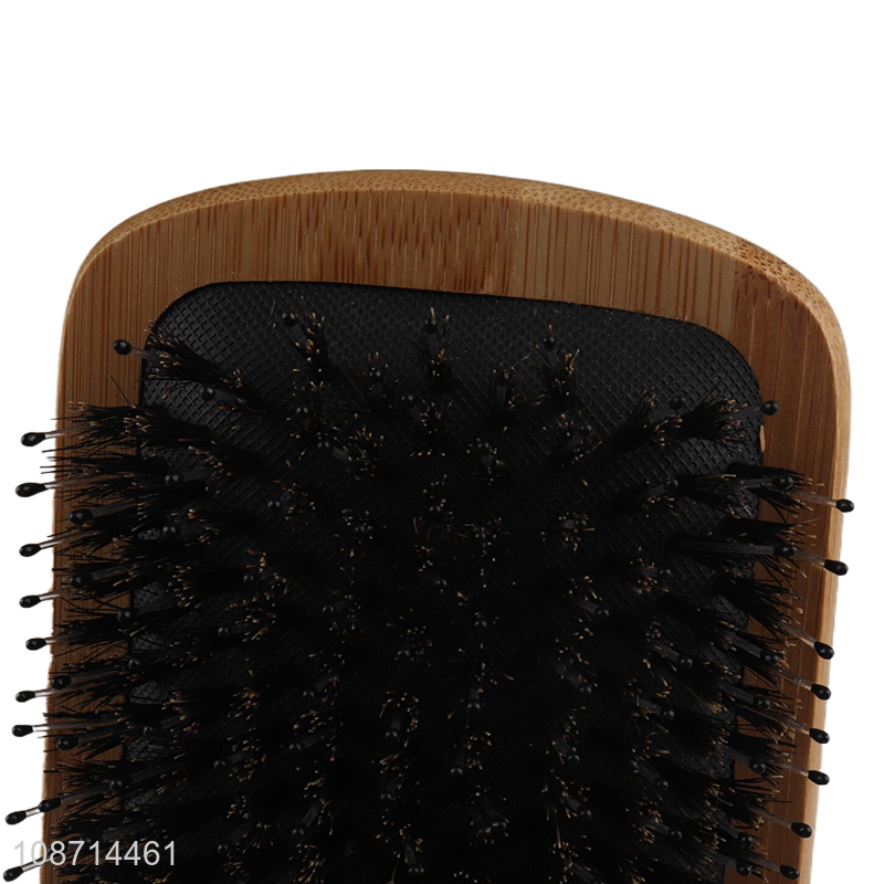 Custom logo bamboo massage hairbrush air cushion bristle comb