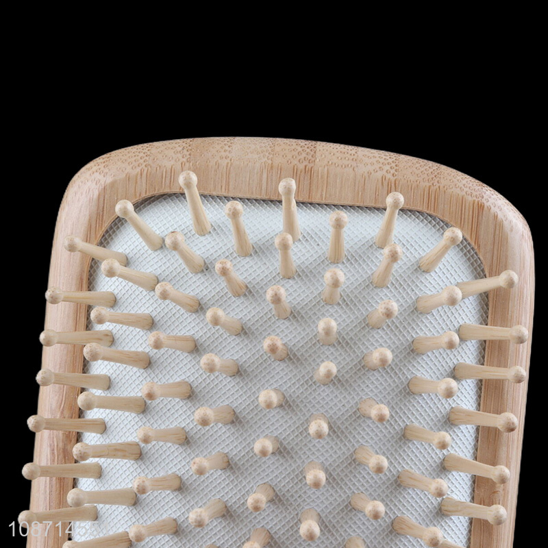 Popular product anti-knotting air cushion bamboo handle hair brush