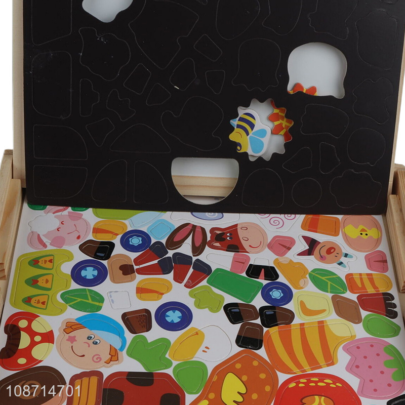 Good selling wooden cartoon children diy puzzle toy set educational toy