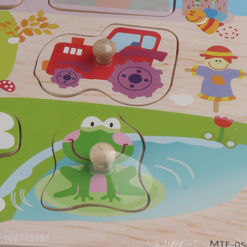 China supplier cartoon baby hand-grip puzzle toy educational games