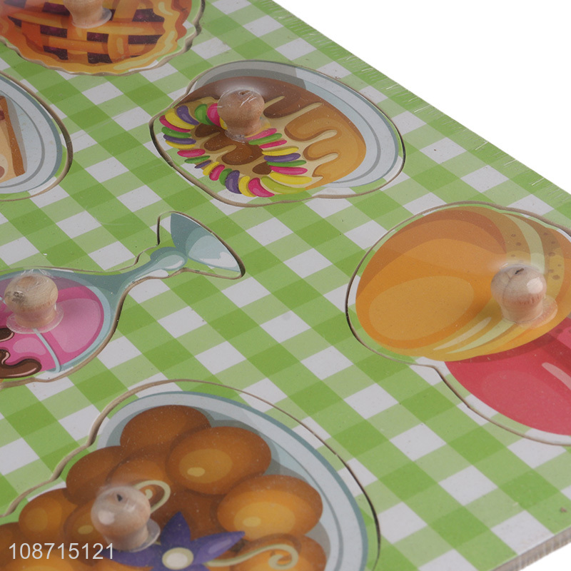 Top quality baby hand grasp wooden puzzle toy educational toys for sale