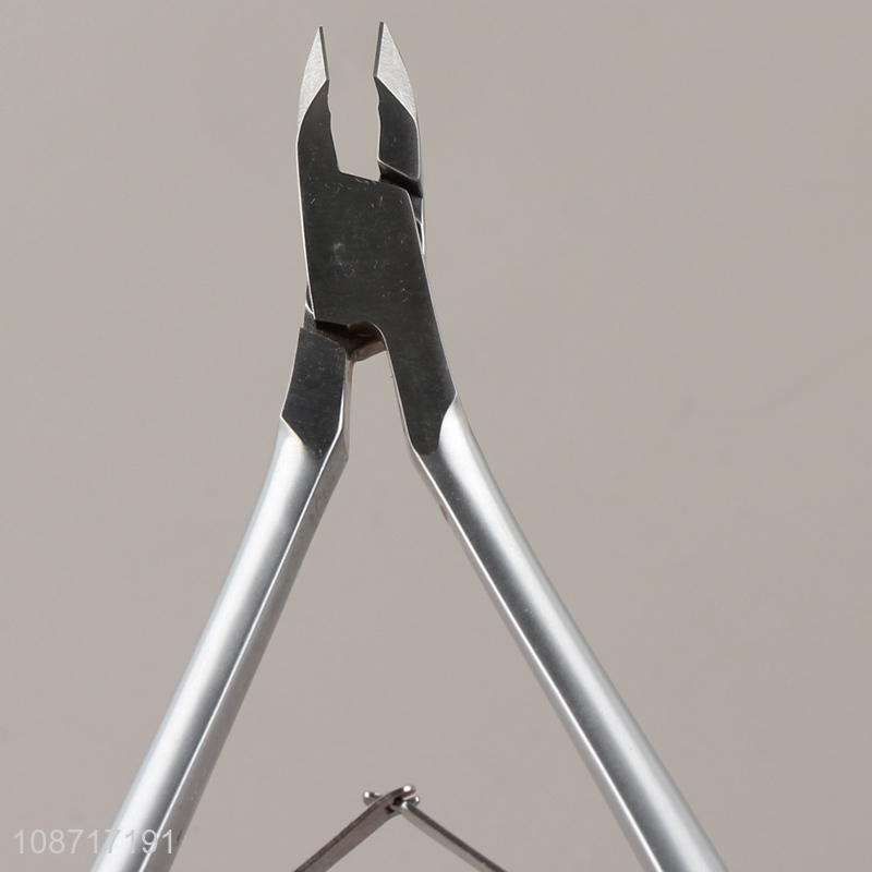 Custom logo nail care tool cuticle cutter cuticle nipper with double spring