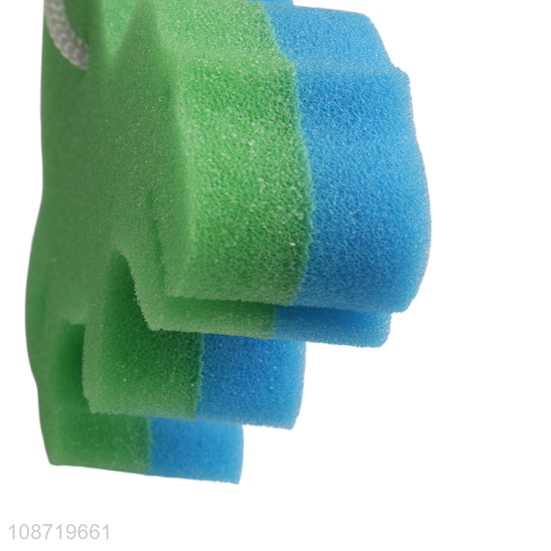 Good selling cartoon dinosaur shape shower bath skin exfoliating sponge