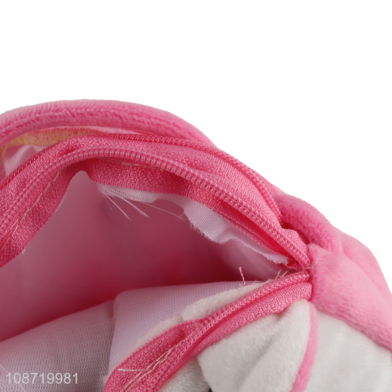 High quality cute cartoon cat fluffy plush crossbody bag for kids