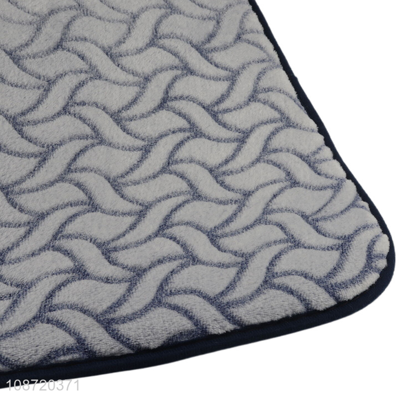 Wholesale U shaped toilet rug non-slip water absorbent bathroom mat