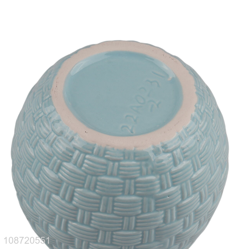 Top quality rabbit ceramic weaving jar storage jar candy jar for sale