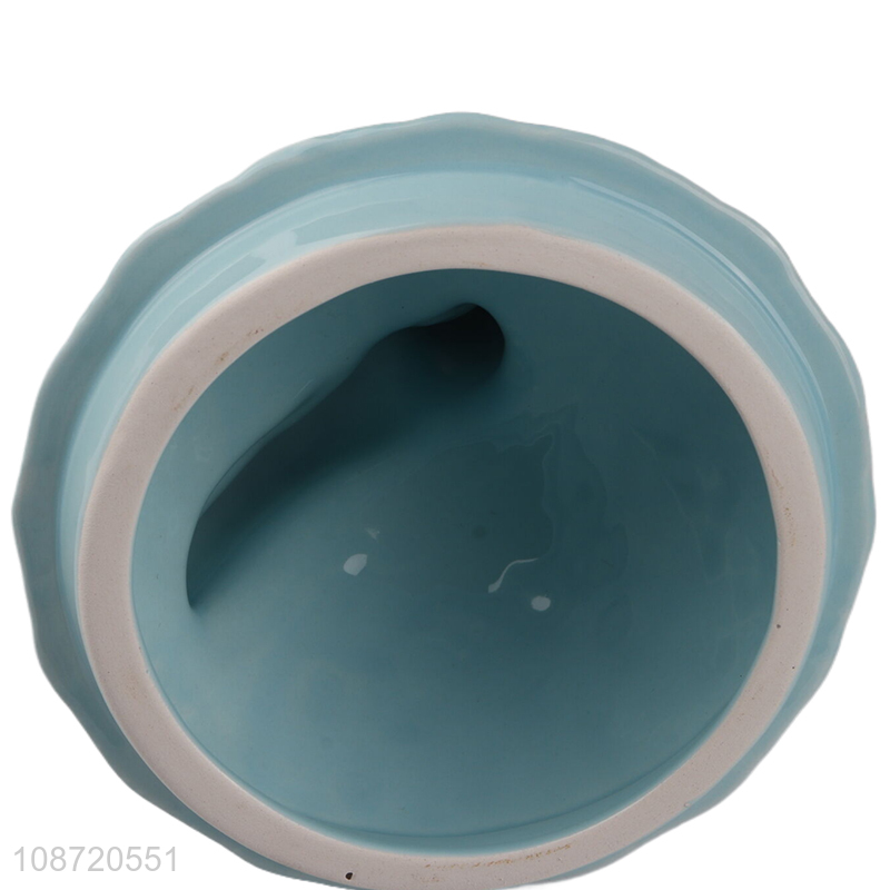 Top quality rabbit ceramic weaving jar storage jar candy jar for sale