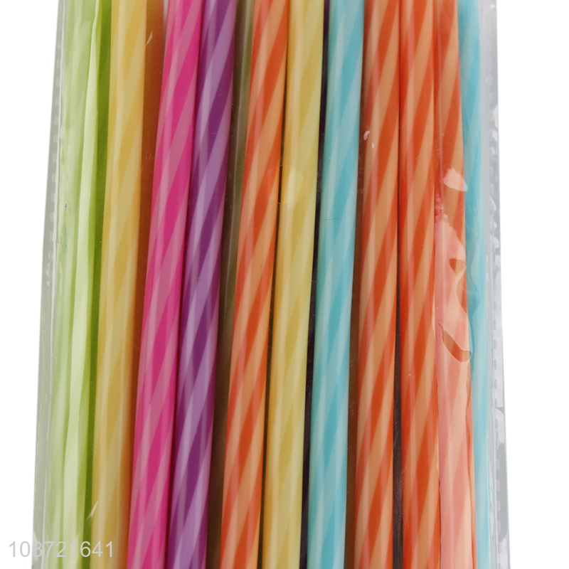 Good price rainbow color reusable plastic drinking straws for smoothies
