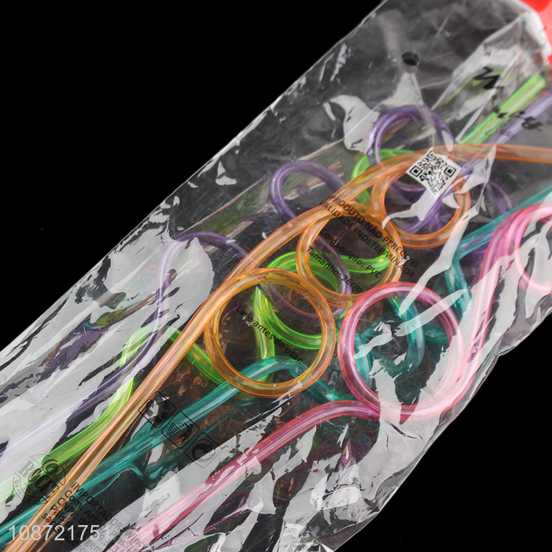 New product clear spiral plastic drinking straws bpa free reusable straws