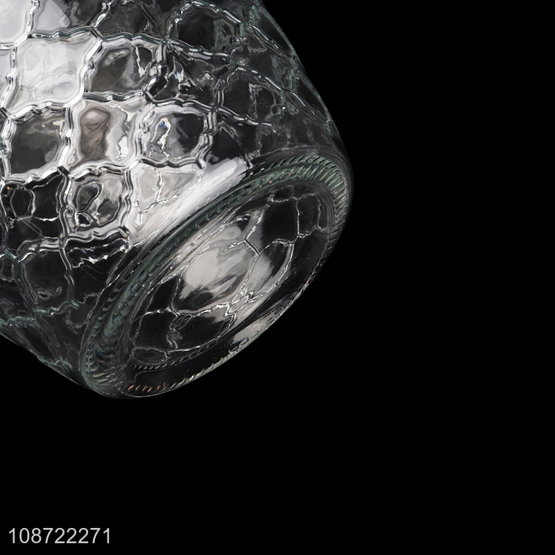 Factory price glass storage jar wide mouth storage jar for snack candy