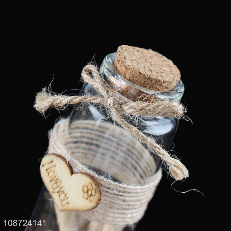 Wholesale transparent glass drift bottle wishing bottle for wedding gift