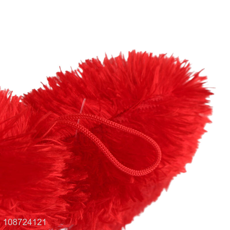 Hot selling plush heart throw pillow fluffy heart back cushion for Valentine