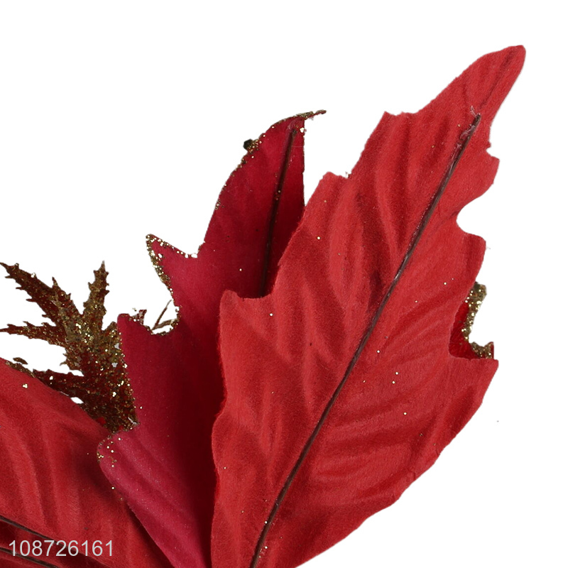 Good selling red natural artificial christmas flower fake flower