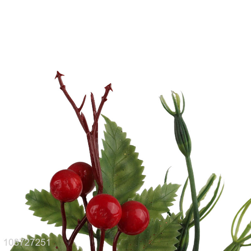 China imports artificial Christmas picks twigs sprigs for holiday decoration