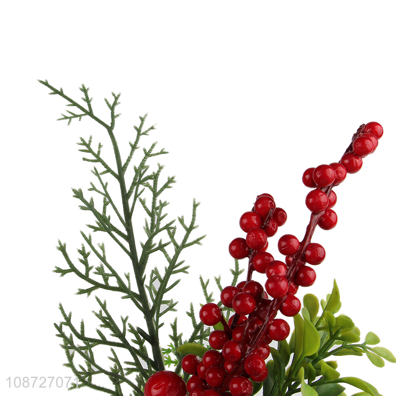 Wholesale artificial Christmas tree picks steams twigs for Xmas decoration