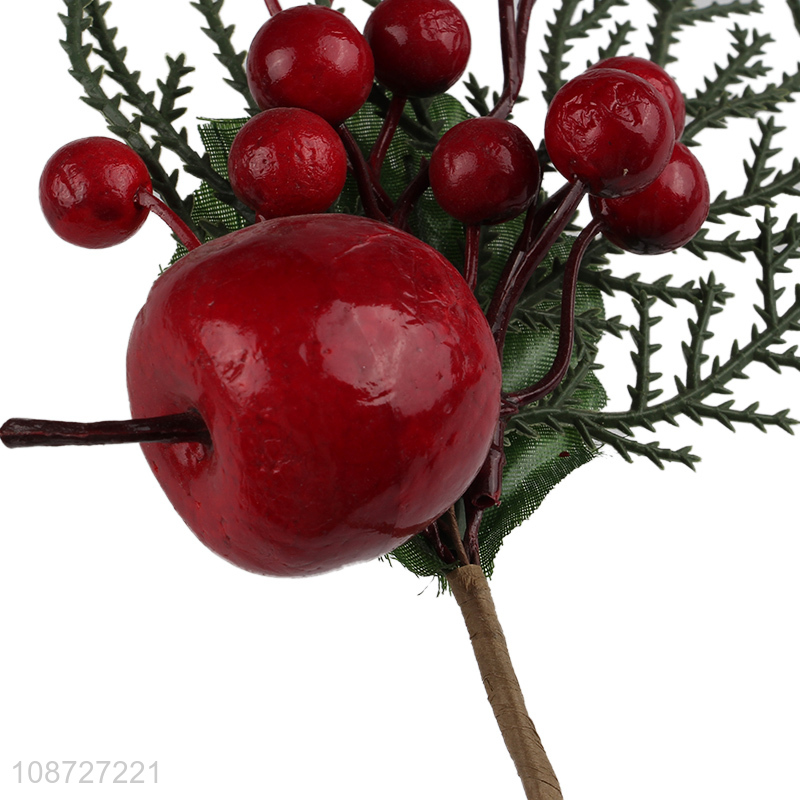 Factory supply artificial Christmas pine needle twigs faux Christmas picks