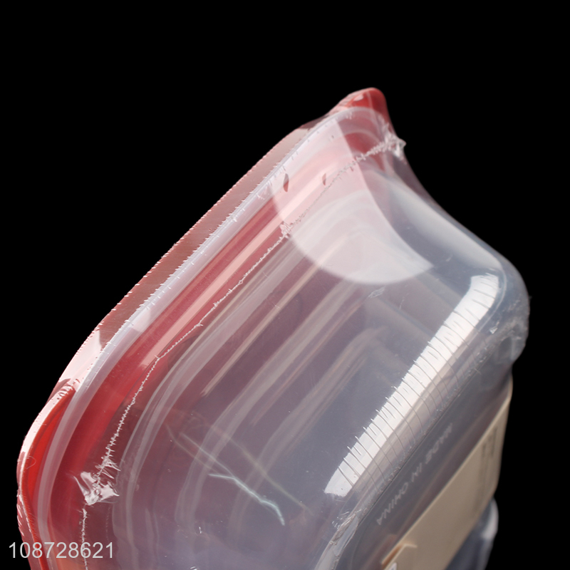 Wholesale 4 pieces refrigerator food containers plastic preservation box set