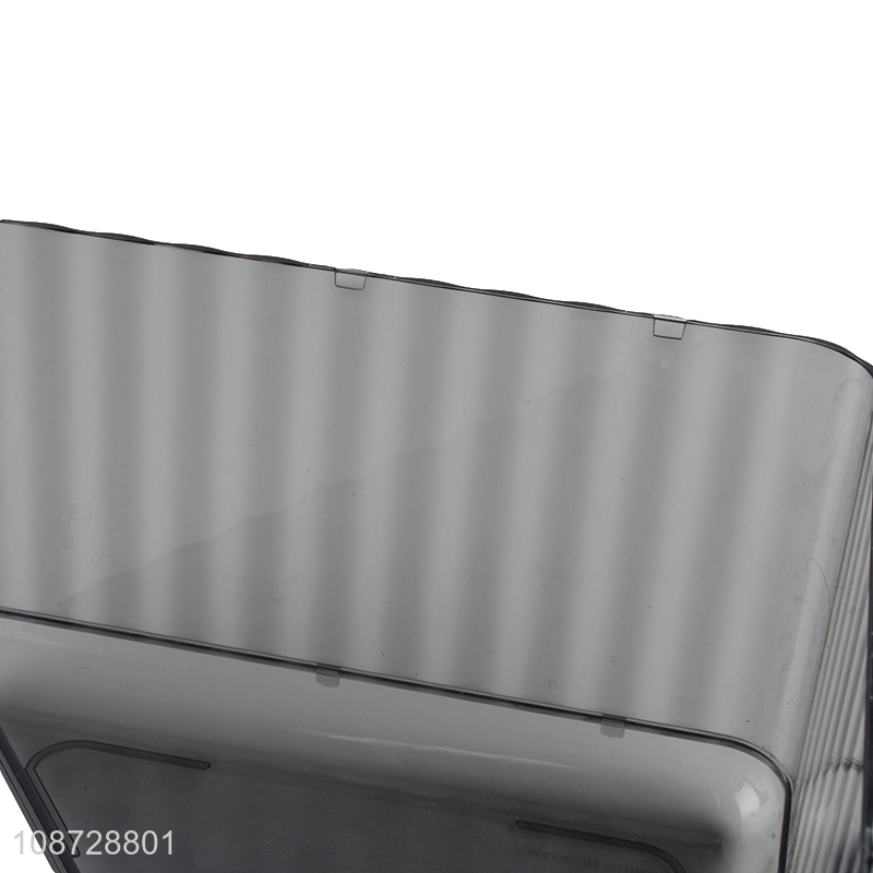 High quality multi-purpose stackable plastic triangle storage rack cosmetic organizer