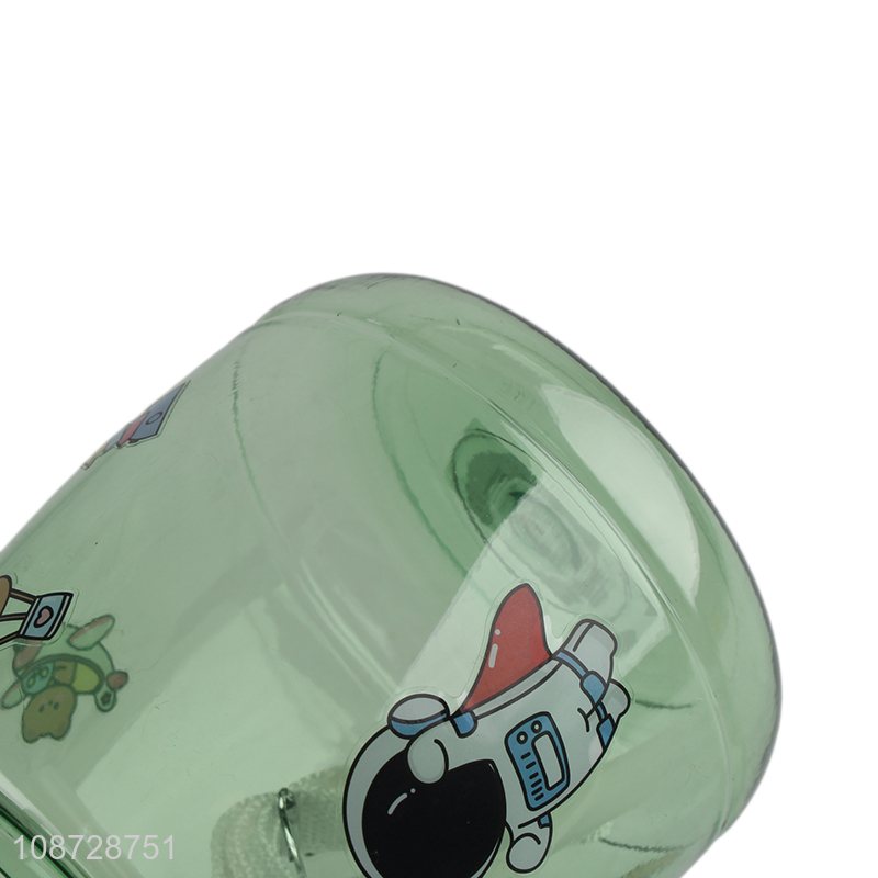 New product 1300ml cartoon plastic water bottle with shoulder strap