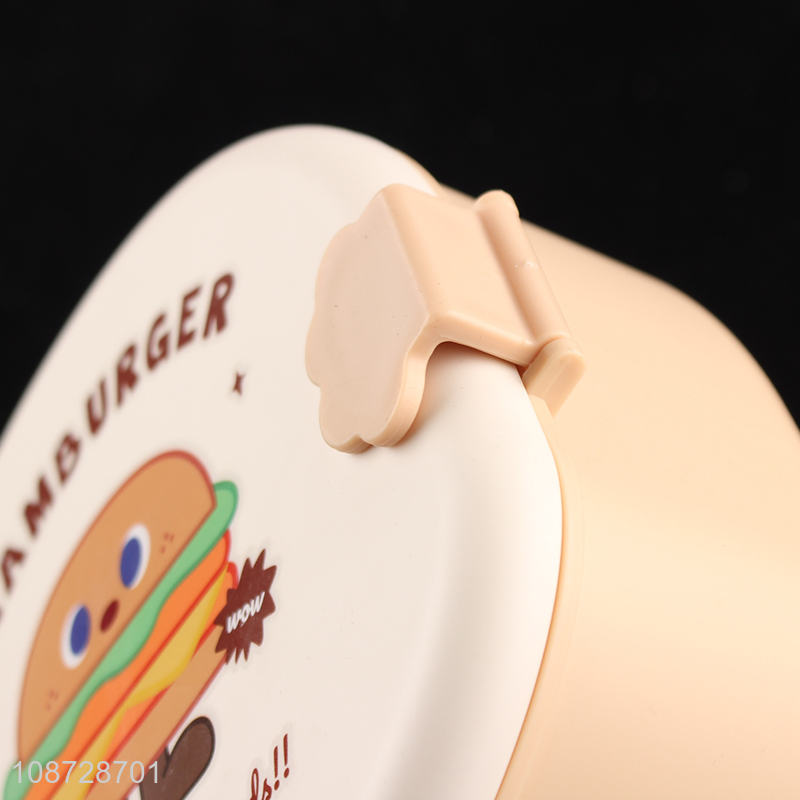 Wholesale 3-compartment plastic lunch box with spoon & fork for kids children