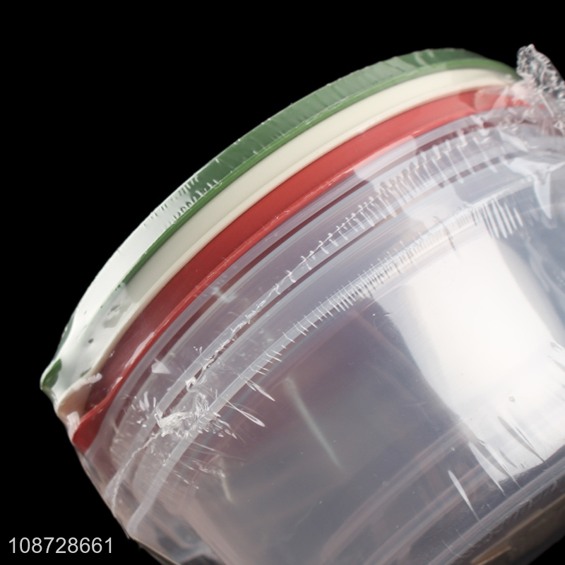 Wholesale 3 pieces bpa free plastic food storage containers for fruits salad