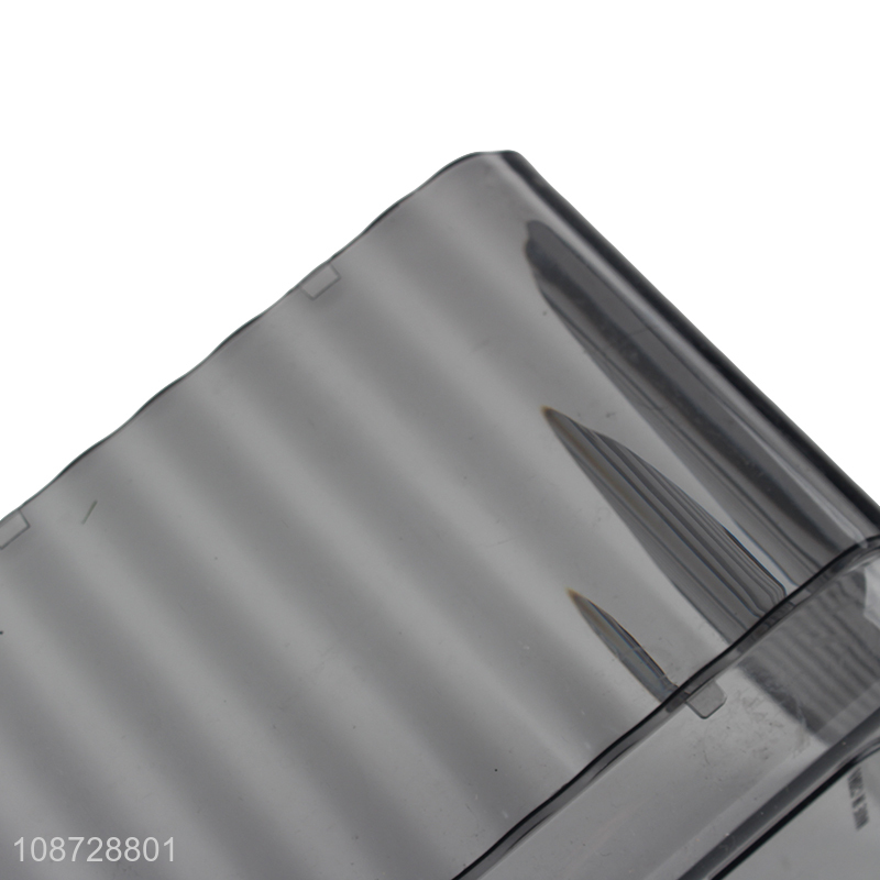 High quality multi-purpose stackable plastic triangle storage rack cosmetic organizer