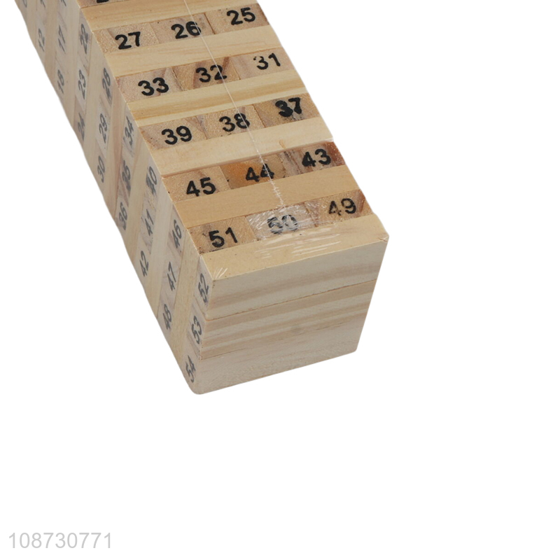 New arrival wooden party games tumbling stacking tower toys
