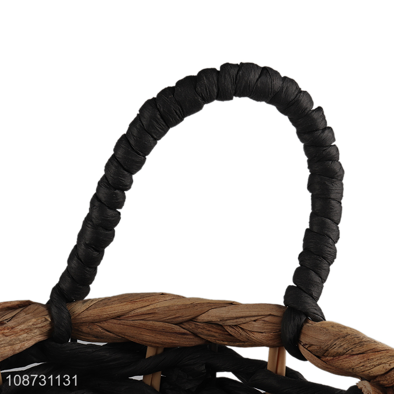 High quality multi-purpose water hyacinth storage basket handwoven laundry basket