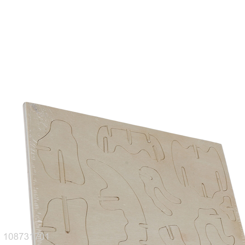 China factory wooden 3d dinosaur puzzle toys kids educational toys for sale