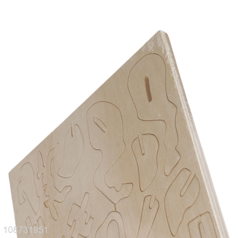 Hot selling wooden 3d cow shape puzzle jigsaw toys children educational toys