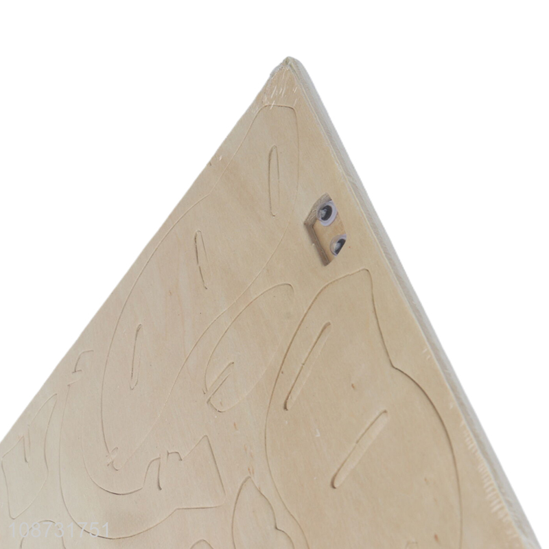 Most popular rabbit wooden 3d children puzzle toys kids educational toys