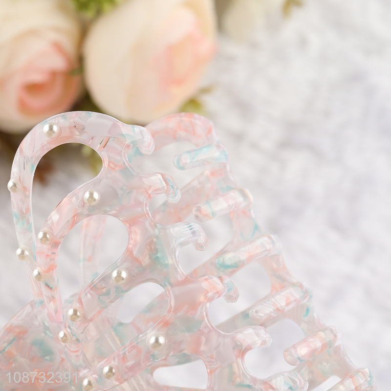 Good selling shell shaped delicate acrylic hair claw clips hair accessories