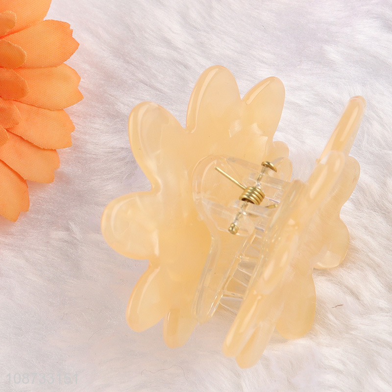 China imports flower claw clips strong hold acrylic hair clips