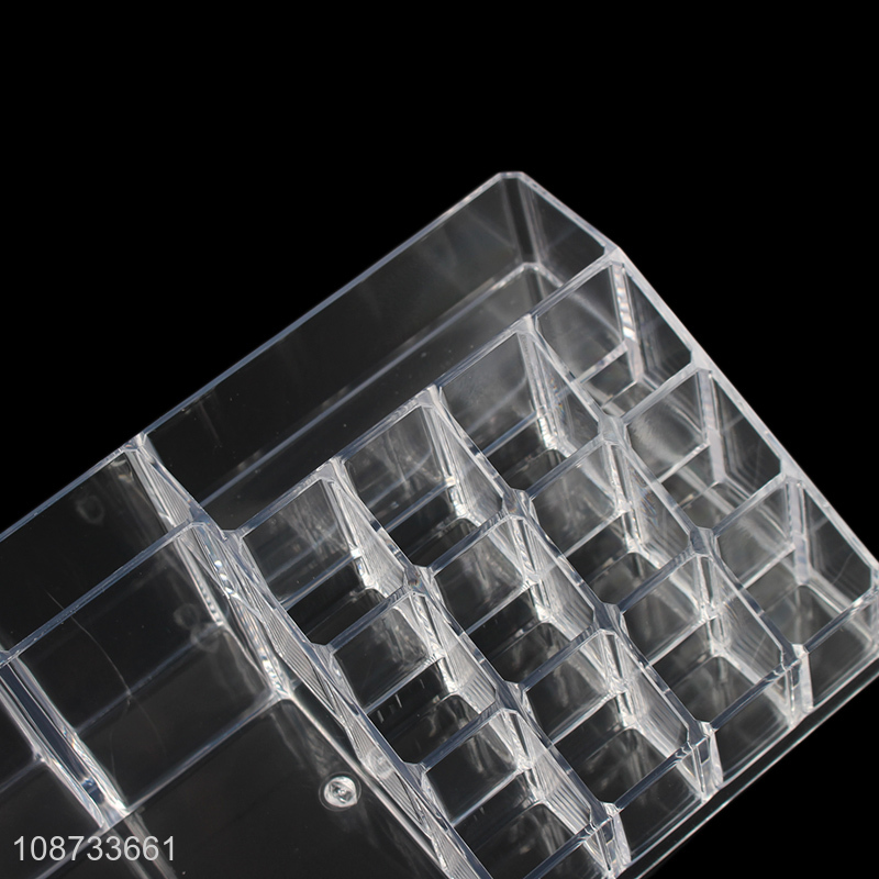 Hot sale plastic clear makeup cosmetic organizer desktop storage box wholesale