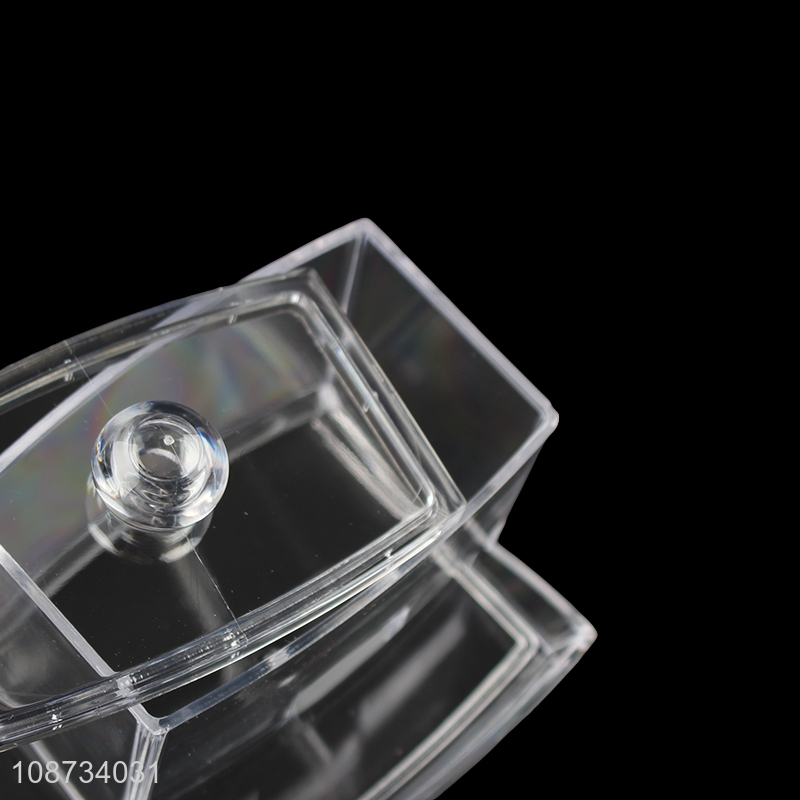 Top selling transparent cotton swab box cotton bud case wholesale