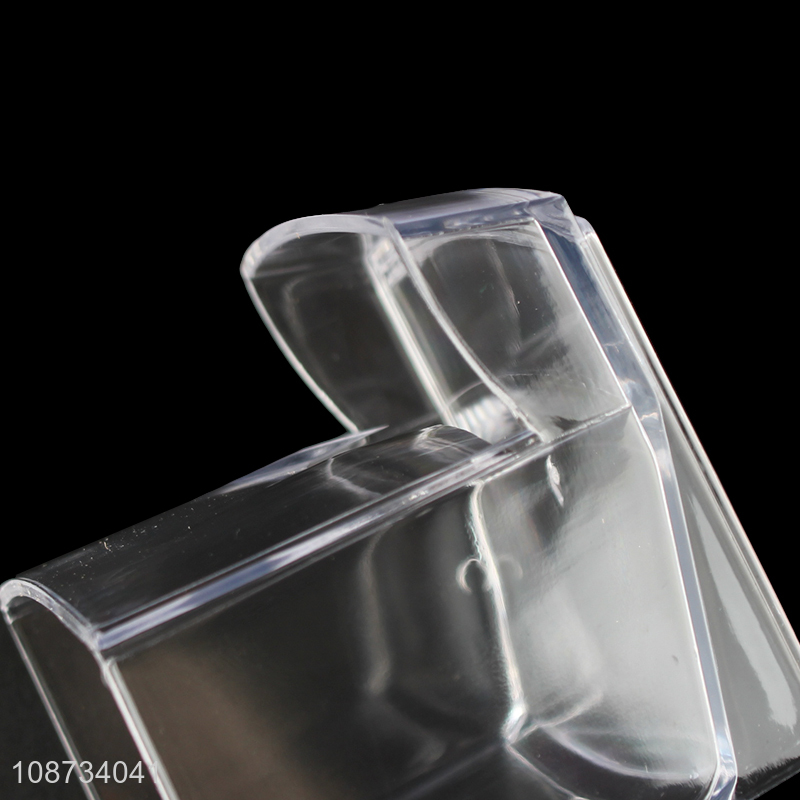 Online wholesale household clear cotton swab storage box with bamboo lid