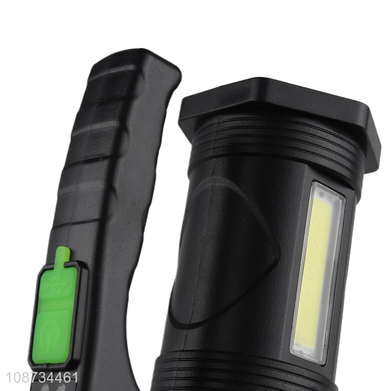 Wholesale waterproof rechargeable super bright multifunctional flashlight for outdoor camping