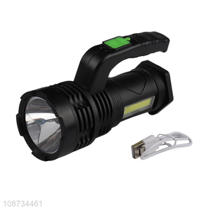 Wholesale waterproof rechargeable super bright multifunctional flashlight for outdoor camping