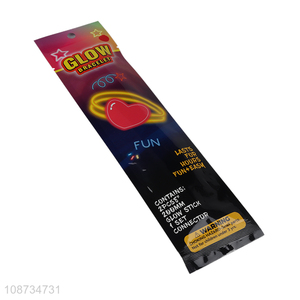 Low price heart shaped glowing bracelet party decoration girls bracelet