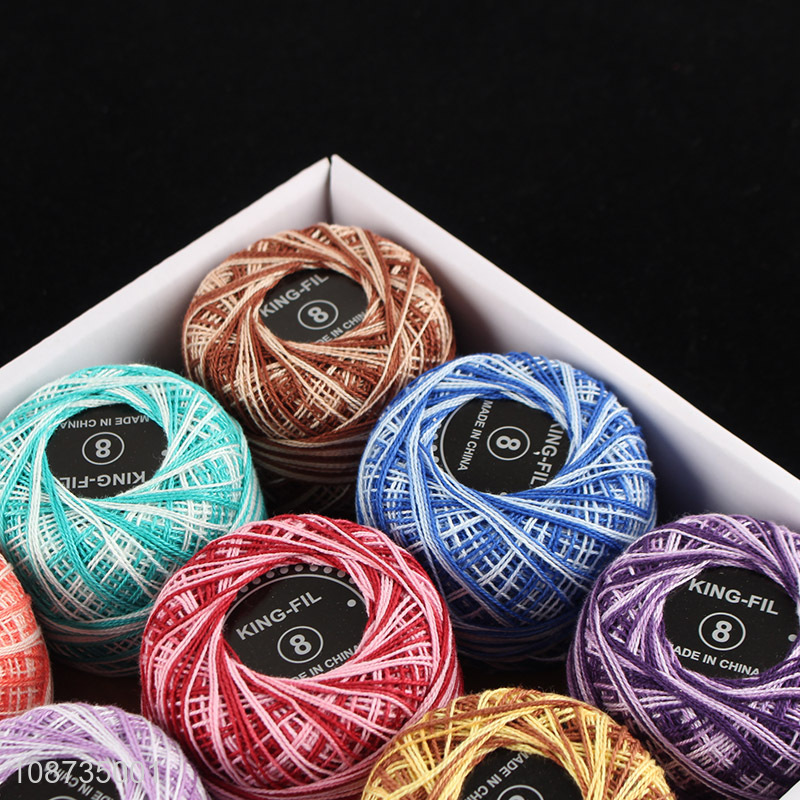 Wholesale 20g/pc bicolor cotton embroidery thread for cross stitch