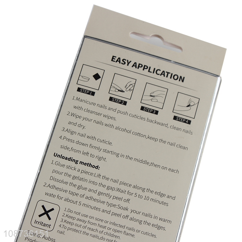 Hot items 24pcs natural women press-on nails decorative fake nail set