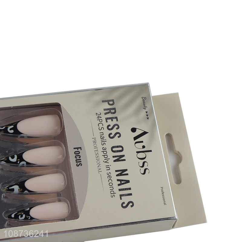 Most popular natural nail decoration girls press-on nail fake nail