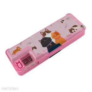 Best selling cartoon double-sided stationery storage <em>pencil</em> <em>box</em> for students