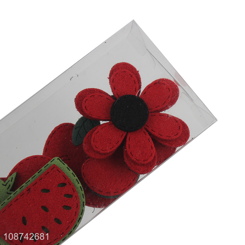 Online wholesale kawaii felt hair clips set for kids teens toddlers