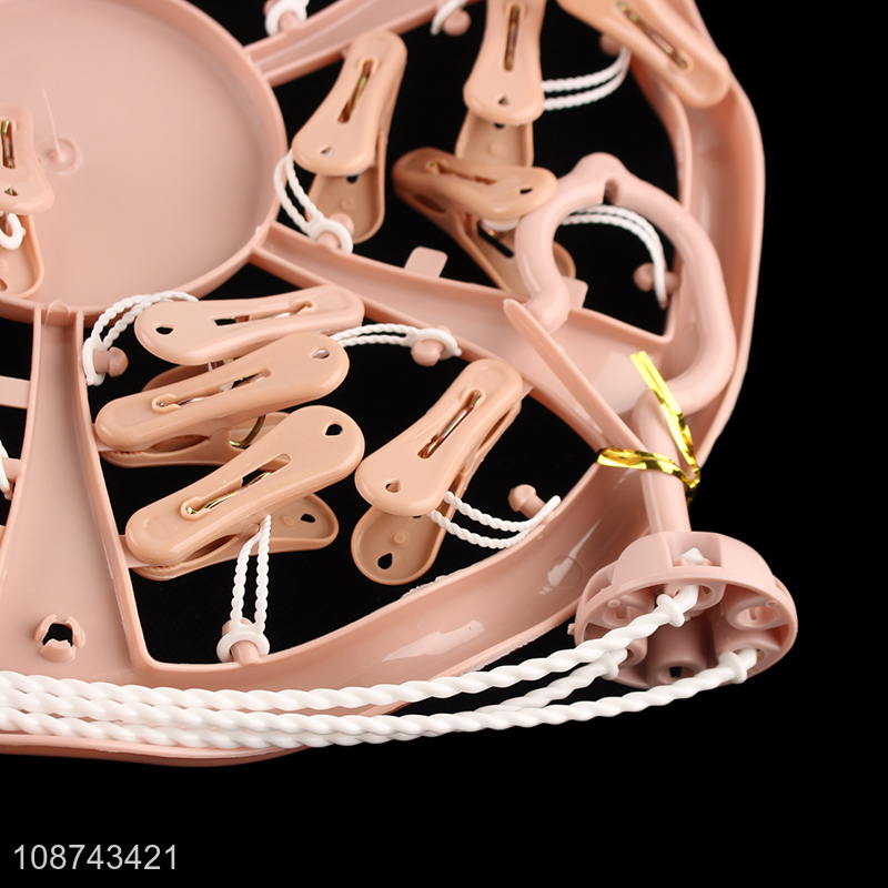 Factory wholesale 24 clothes pegs sock dying rack for towels underwear